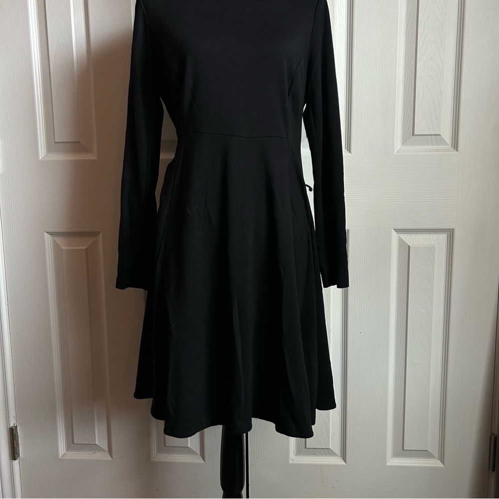 M&S Collection black long sleeve circle dress - Picture 3 of 6